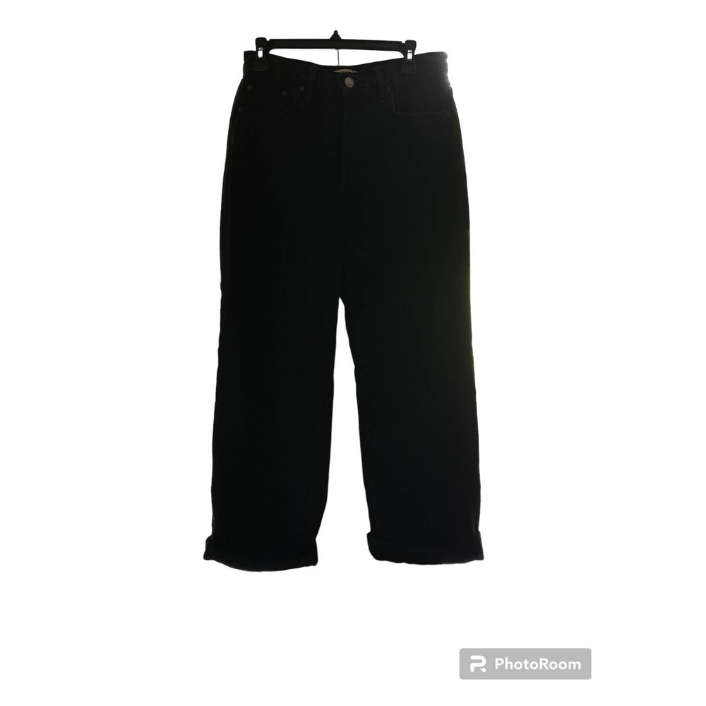 ReDone Womens Jeans Originals 70s Ultra High Rise‎ Wide Leg in Shaded Black NWTs - Picture 7 of 7